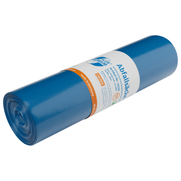 DEISS PREMIUM PLUS Müllsack 70L blau „Einsteiger“ Typ 60 1 Karton = 10 Rollen à 25 Stück - Bild-Darstellung des Produktes 1