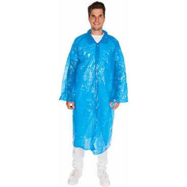 HYGOSTAR® Besucherkittel PE 1 Packung = 10 Stück, Länge: 120cm, Farbe: blau - Bild-Darstellung des Produktes 1