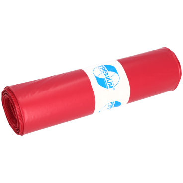 DEISS PREMIUM Abfallsack 120 Liter rot, ca. 2120 g/ Rolle, T100 1 Rolle = 25 Säcke - Bild-Darstellung des Produktes 1