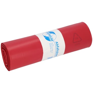 DEISS PREMIUM Abfallsack 70 Liter rot, ca. 1060 g/Rolle, Typ 60 1 Karton = 10 Rollen = 250 Säcke - Bild-Darstellung des Produktes 1