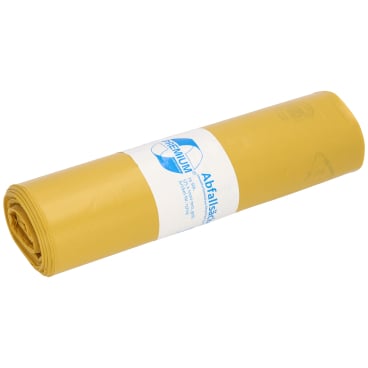 DEISS PREMIUM Abfallsack 70 Liter gelb, ca. 1060 g/Rolle, T60 1 Rolle = 25 Säcke - Bild-Darstellung des Produktes 1