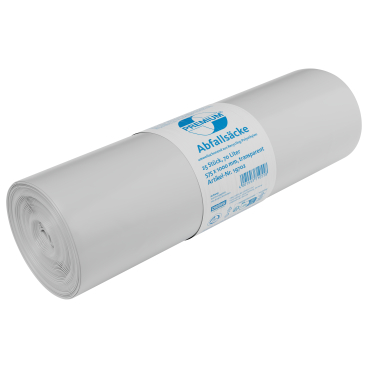 DEISS PREMIUM Abfallsack 70 Liter transp., 1060 g/ Rolle, Typ 60 1 Rolle = 25 Säcke - Bild-Darstellung des Produktes 1