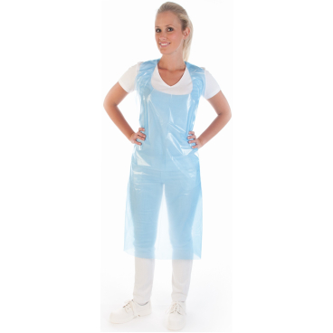 Hygonorm® Einwegschürze PE, auf Rolle - 16 my 1 Karton = 5 Rollen = 1000 Stück, Maße: 117x70 cm, blau - Bild-Darstellung des Produktes 1
