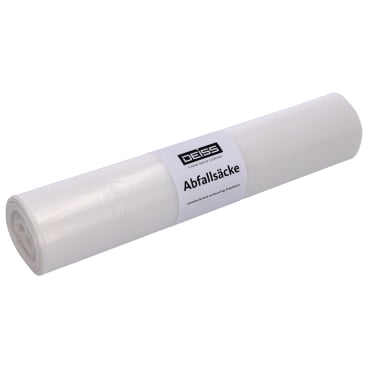 DEISS BLAUER ENGEL Abfallsack 120 Liter transparent, Typ 60 1 Karton = 10 Rollen à 25 Stück - Bild-Darstellung des Produktes 1