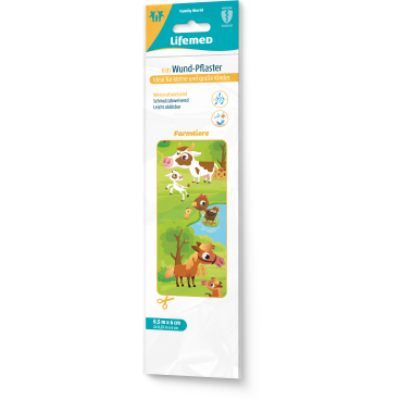 Lifemed® Wundpflaster Kids, 50 cm x 6 cm Motiv: Farmtiere - Bild-Darstellung des Produktes 1