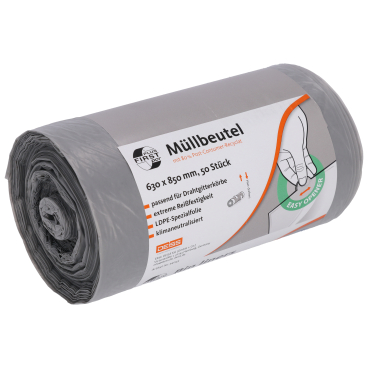 DEISS FIRST PLUS pcr Müllbeutel, 80 Liter, grau 1 Rolle = 50 Beutel - Bild-Darstellung des Produktes 1