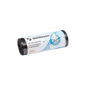 DEISS UNIVERSAL PLUS Müllbeutel 30 Liter HDPE grau, 171 g/Rolle 1 Karton = 50 Rollen = 2500 Beutel - Bild-Darstellung des Produktes 1