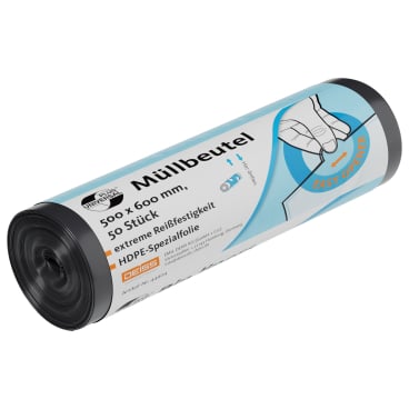 DEISS UNIVERSAL PLUS Müllbeutel 30 Liter, HDPE, grau 1 Karton = 40 Rollen = 2000 Beutel - Bild-Darstellung des Produktes 1