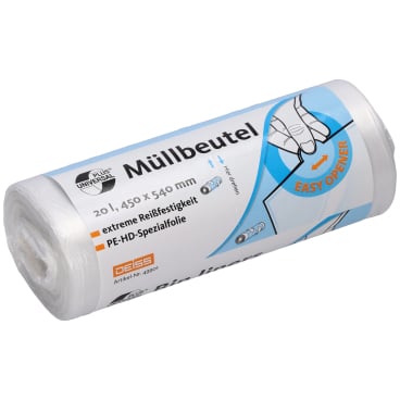 DEISS UNIVERSAL PLUS Müllbeutel 20 Liter, transparent 1 Rolle = 50 Stück - Bild-Darstellung des Produktes 1