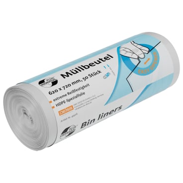 DEISS UNIVERSAL PLUS Müllbeutel 60 Liter, HDPE, transparent 1 Rolle = 50 Beutel - Bild-Darstellung des Produktes 1