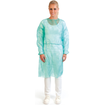 HYGOSTAR® PP-Vlies Schutzkittel 1 Packung = 10 Stück, 140x150cm, Farbe: grün - Bild-Darstellung des Produktes 1