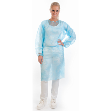 HYGOSTAR® PP-Vlies Schutzkittel 1 Packung = 10 Stück, 140x150cm, Farbe: blau - Bild-Darstellung des Produktes 1