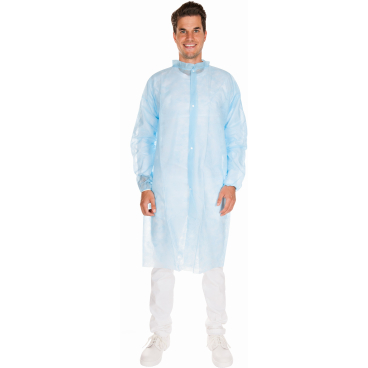 Hygonorm® PP Besucherkittel, leicht 1 Karton = 100 Stück, Größe: XL, Farbe: blau - Bild-Darstellung des Produktes 1