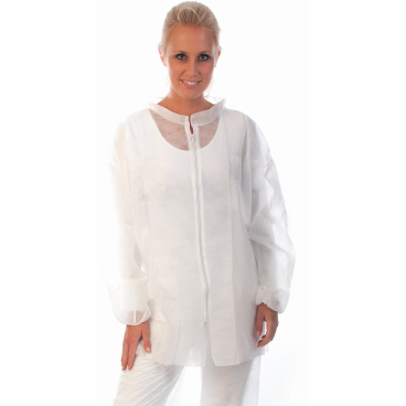 HYGOSTAR® PP Jacke 1 Stück, Farbe: weiß, Größe: XXL - Bild-Darstellung des Produktes 1