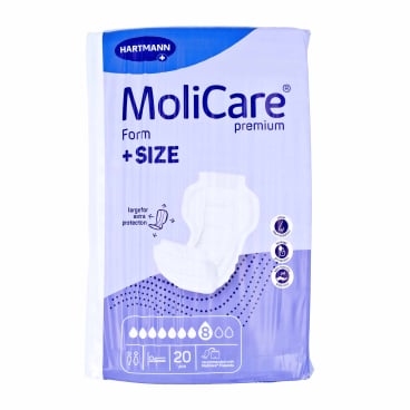 MoliCare® premium Form +SIZE Inkontinenzeinlage, 8 Tropfen 1 Packung = 20 Stück - Bild-Darstellung des Produktes 1