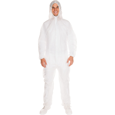 Hygonorm® PP Overall mit Kapuze, leichte Qualität 1 Karton = 50 Stück, Größe: XXL - Bild-Darstellung des Produktes 1