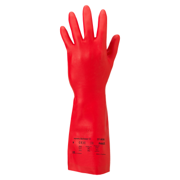 Ansell AlphaTec® Solvex® 37-900 Handschuh, PSA Kategorie 3, rot 1 Packung = 12 Paar, Größe 9 - Bild-Darstellung des Produktes 1