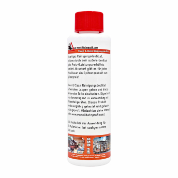 NOVADUR Steam & Clean Reinigungsdestillat, für Modellbau 250 ml - Flasche - Bild-Darstellung des Produktes 1
