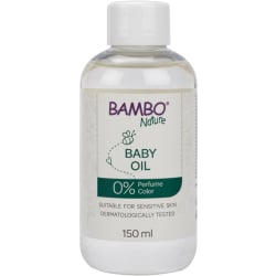 Abena Re-Seller GmbH ABENA® Bambo Nature Babyöl, für trockene und normale Haut, Pflegendes Öl ideal als Lotion, Babymassage oder in der Badewanne, 150 ml - Flasche 1999918109