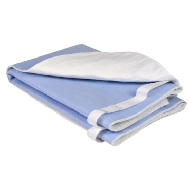 ABENA® waschbare Bettschutzunterlage, mit Griffen, 85 x 75 cm 1 Karton = 36 Packungen à 1 Stück, Farbe: blau - Bild-Darstellung des Produktes 1