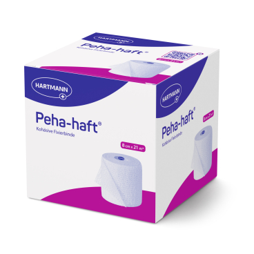Peha-haft® Fixierbinde, 8 cm x 21 m gedehnt, elastisch 1 Packung = 1 Binde - Bild-Darstellung des Produktes 1
