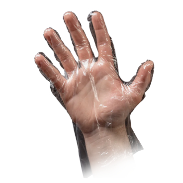 MED-COMFORT PE Handschuhe, transparent 1 Packung = 100 Stück, Größe L (Herren) - Bild-Darstellung des Produktes 1