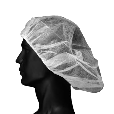 MED-COMFORT Baretthauben, PP, weiß, M 1 Packung = 100 Stück - Bild-Darstellung des Produktes 1