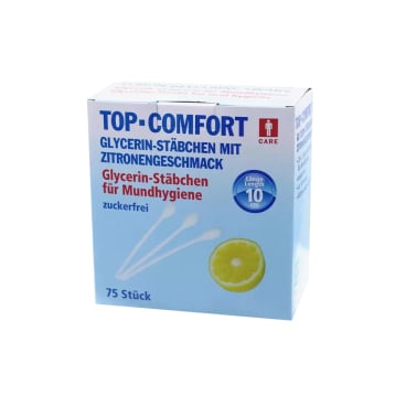 TOP COMFORT Wattestäbchen für die Mundhygiene, 100 mm, Lemon 1 Packung = 25 Sets à 3 Stück - Bild-Darstellung des Produktes 1