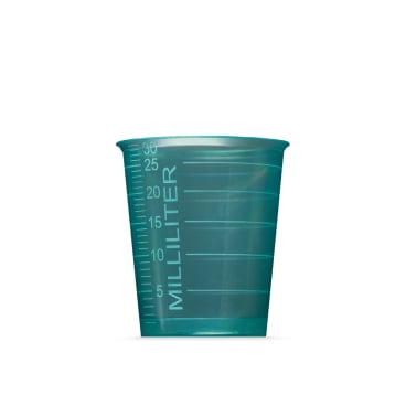 MED-COMFORT BASIC Einweg-Medizinbecher, 30 ml 1 Karton = 100 Packungen à 90 Stück, Farbe: grün - Bild-Darstellung des Produktes 1