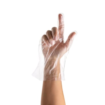 MED-COMFORT PE Handschuhe, transparent, extra lang 1 Karton = 100 Packungen à 100 Stück, Größe L (Herren) - Bild-Darstellung des Produktes 1