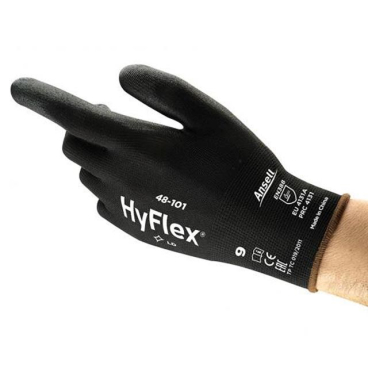 Ansell HyFlex® 48-101 Handschuhe, PSA Kategorie 2, schwarz 1 Packung = 12 Paar, Größe 7 - Bild-Darstellung des Produktes 1