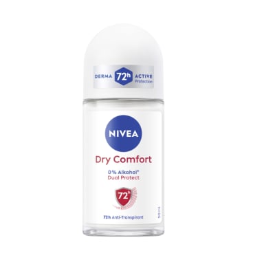 NIVEA Dry Comfort Anti-Transparent Roll-On, für alle Hauttypen 50 ml - Flasche - Bild-Darstellung des Produktes 1