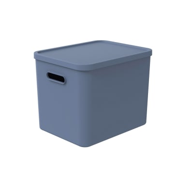Rotho C4 ALBULA Aufbewahrungsbox, 27 l Farbe: horizon blue - Bild-Darstellung des Produktes 1