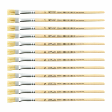 STYLEX® Borstenpinsel 1 Beutel = 12 Stück, Nr. 12 - Bild-Darstellung des Produktes 1