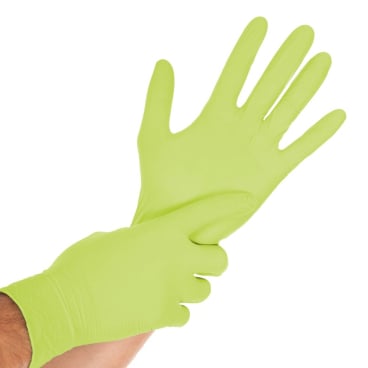 HYGOSTAR® Safe Light Nitrilhandschuhe, puderfrei, grün 1 Packung = 100 Stück, Größe S - Bild-Darstellung des Produktes 1