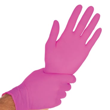 HYGOSTAR® Safe Light Nitrilhandschuhe, puderfrei, magenta 1 Packung = 100 Stück, Größe M - Bild-Darstellung des Produktes 1
