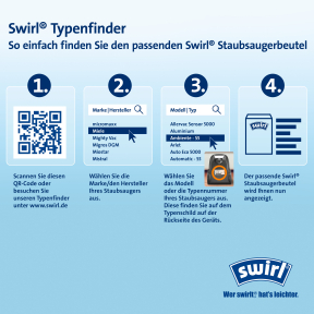 Swirl® M 40 MicroPor® Plus Staubsaugerbeutel, reißfest 1 Packung = 4 Stück + 1 Filter kaufen