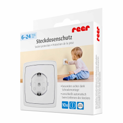 reer GmbH reer Steckdosenschutz, schraubbar, Praktische Steckdosensicherung zum Schutz, 1 Packung = 10 Stück 32010