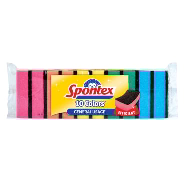 Spontex Colors Scheuerschwämme, bunt 1 Packung = 10 Stück - Bild-Darstellung des Produktes 1