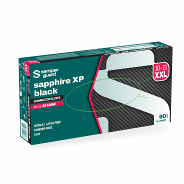 Semperguard® sapphire XP black Nitrilhandschuhe, puderfrei 1 Karton = 10 Packungen à 90 Stück, Größe XXL (10-11) - Bild-Darstellung des Produktes 1
