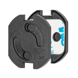 reer GmbH reer Steckdosenschutz, schwarz, zum Kleben, Steckdosenschutz zum Schutz vor gefährlichen Stromunfällen, 1 Packung = 20 Stück 32071