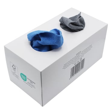 De Witte Spenderbox für Mikrofasertücher, blau/grau 50 Tücher, (HxBxL): 30 cm x 15 cm x 15 cm - Bild-Darstellung des Produktes 1