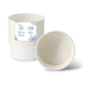 Greenbox Kartonschalen, Ø 15 cm, 650 ml 1 Packung = 50 Stück, Farbe: weiß - Bild-Darstellung des Produktes 1
