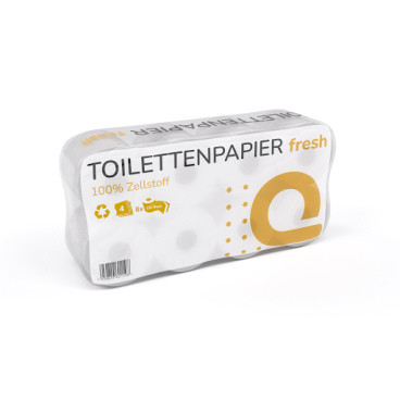 Toilettenpapier fresh, hochweiß, 4-lagig 1 Karton = 9 x 8 Rollen à 150 Blatt - Bild-Darstellung des Produktes 1