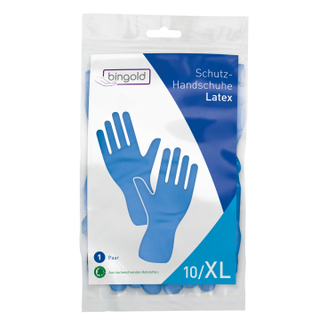BINGOLD Schutzhandschuhe Latex, blau 1 Karton = 144 Paar, Größe XL - Bild-Darstellung des Produktes 1