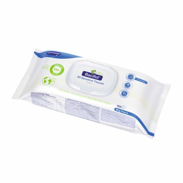 Bacillol 30 Sensitive Green Tissues Flächendesinfektionstücher 1 Big-Pack = 160 Tücher, Maße: 18 x 20 cm - Bild-Darstellung des Produktes 1