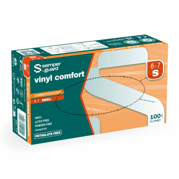 Semperguard® Vinyl comfort Einmalhandschuhe, puderfrei, weiß 1 Packung = 100 Stück, Größe S (6-7) - Bild-Darstellung des Produktes 1