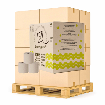Green Hygiene® ROLF Toilettenpapier, 2-lagig, beige 1 Palette = 40 Kartons à 48 x 300 Blatt - Bild-Darstellung des Produktes 1