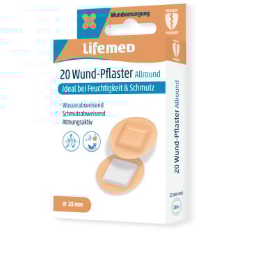 Lifemed® Allround Wund-Pflaster rund, Ø 2,5 cm 1 Packung = 20 Stück - Bild-Darstellung des Produktes 1