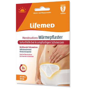 Lifemed® Menstruations-Wärmepflaster, Maße: 10 cm x 15 cm 1 Packung = 1 Stück - Bild-Darstellung des Produktes 1